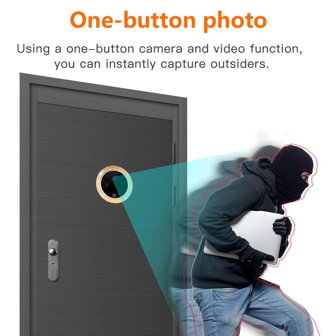 Smart Wifi Video Doorbell With Night Vision Motion Detection Message & Multi Languages 32Gb Tf Card