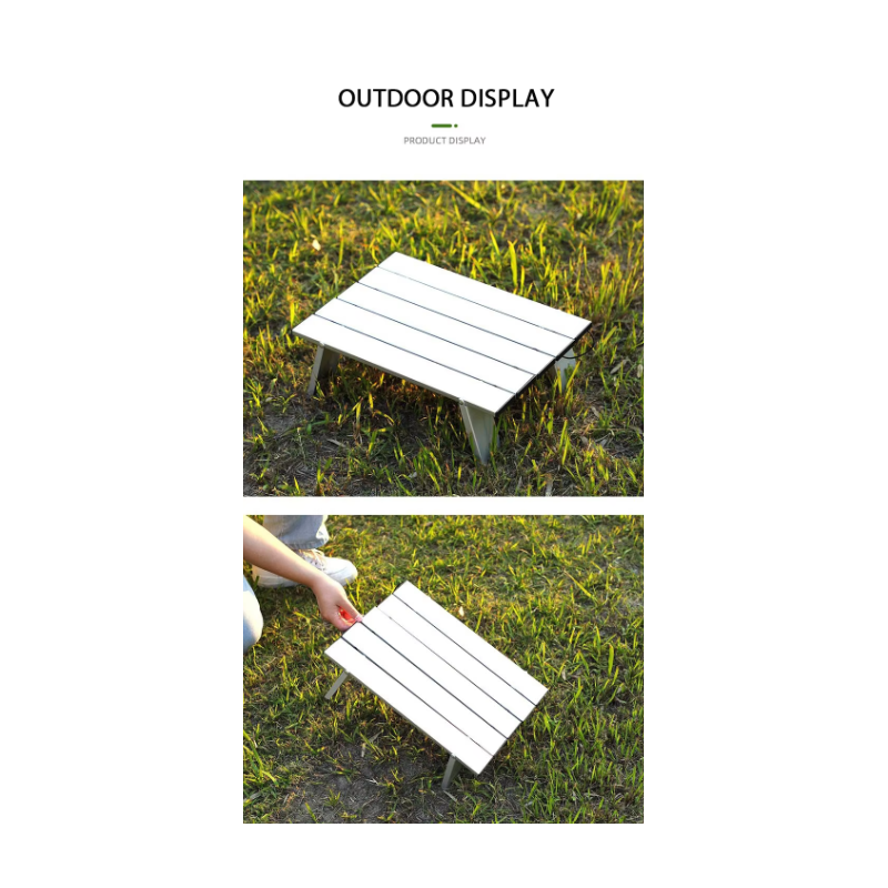 Westtune Mini Camping Table Ultralight Portable Aluminum Alloy Outdoor Roll Up Folding For Backpacking Picnic Bbq