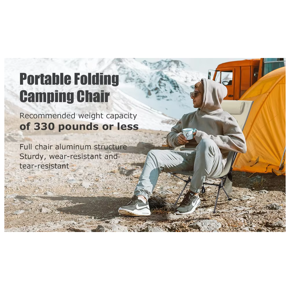 Westtune Folding Camping Chair With Headrest Lightweight Tourist Chairs Aluminum Alloy Fishing Outdoor Furniture