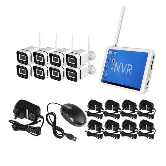 8Pcs Wireless Security Camera System Set Square