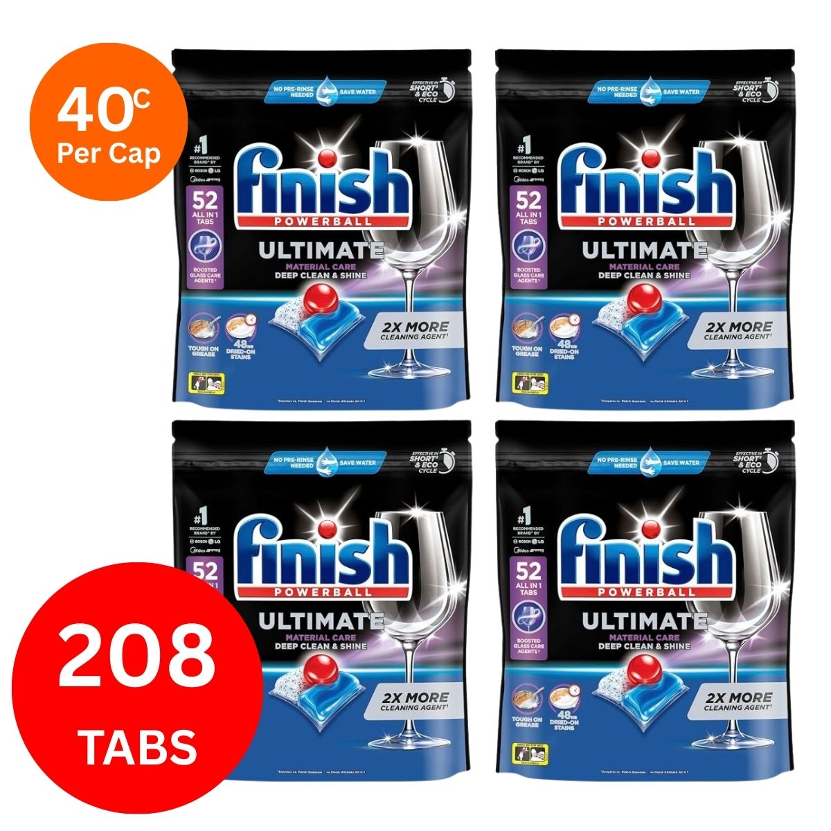 Finish Ultimate x 208 Dishwasher Tablets