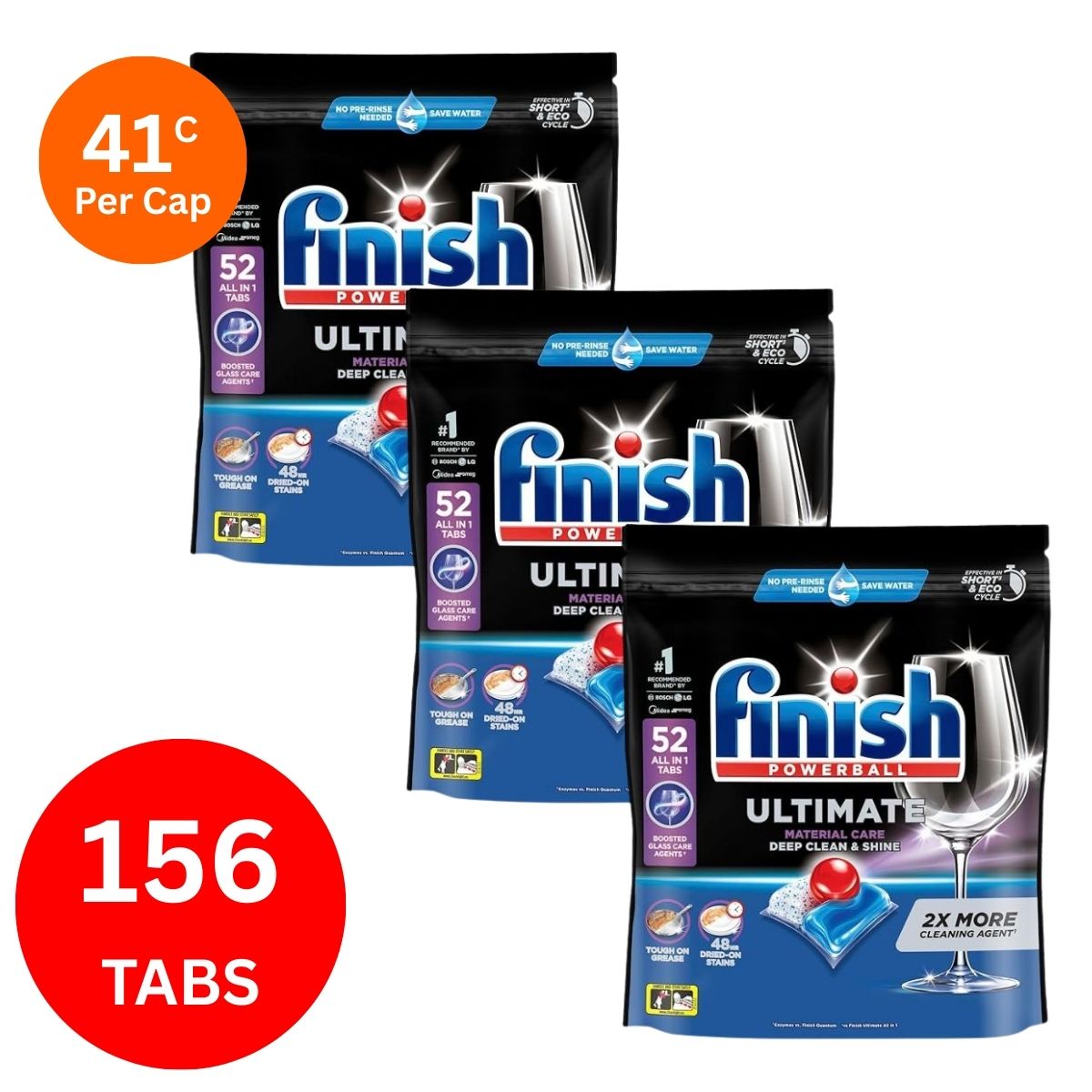 Finish Ultimate X 156 Dishwasher Tablets