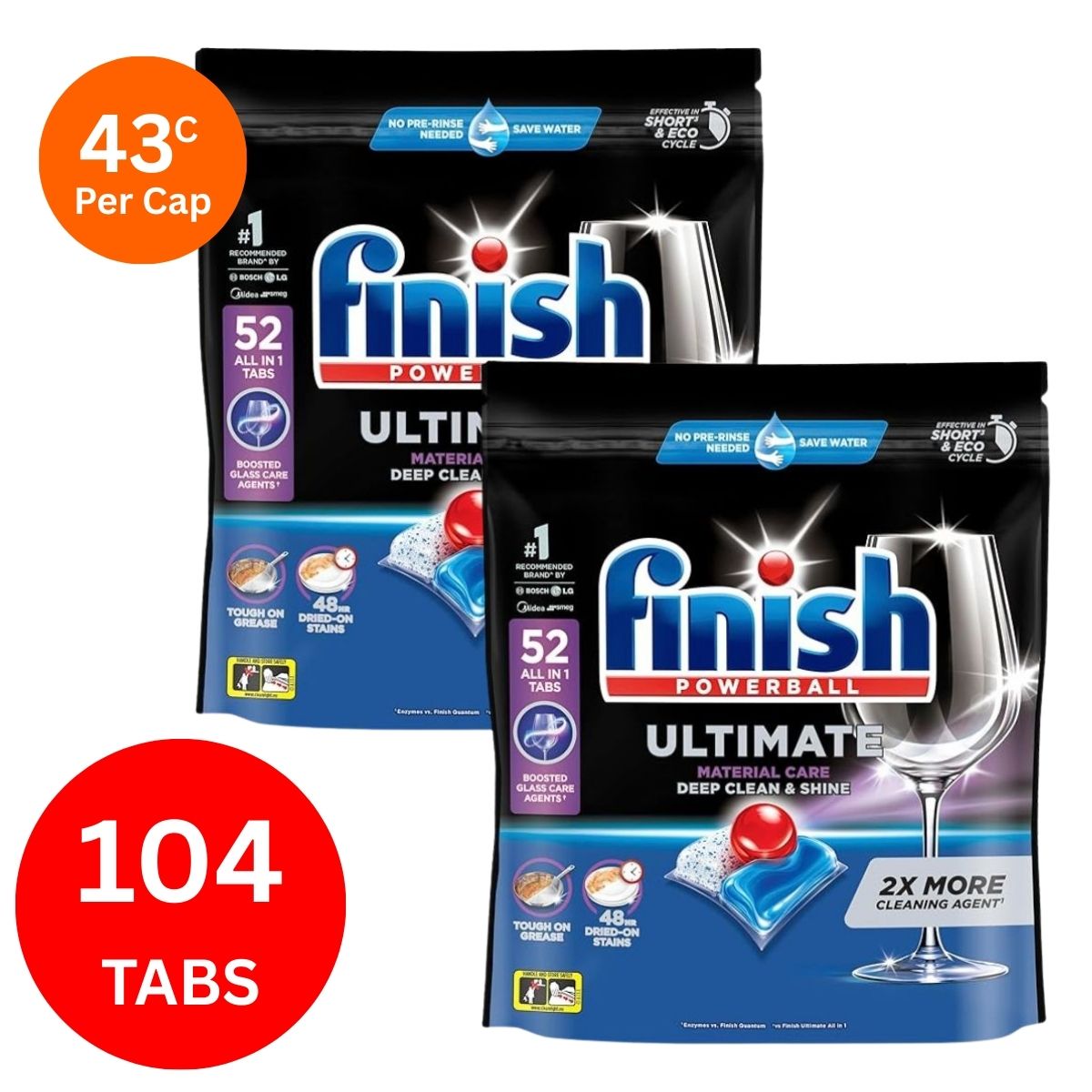 Finish Ultimate X 104 Dishwasher Tablets