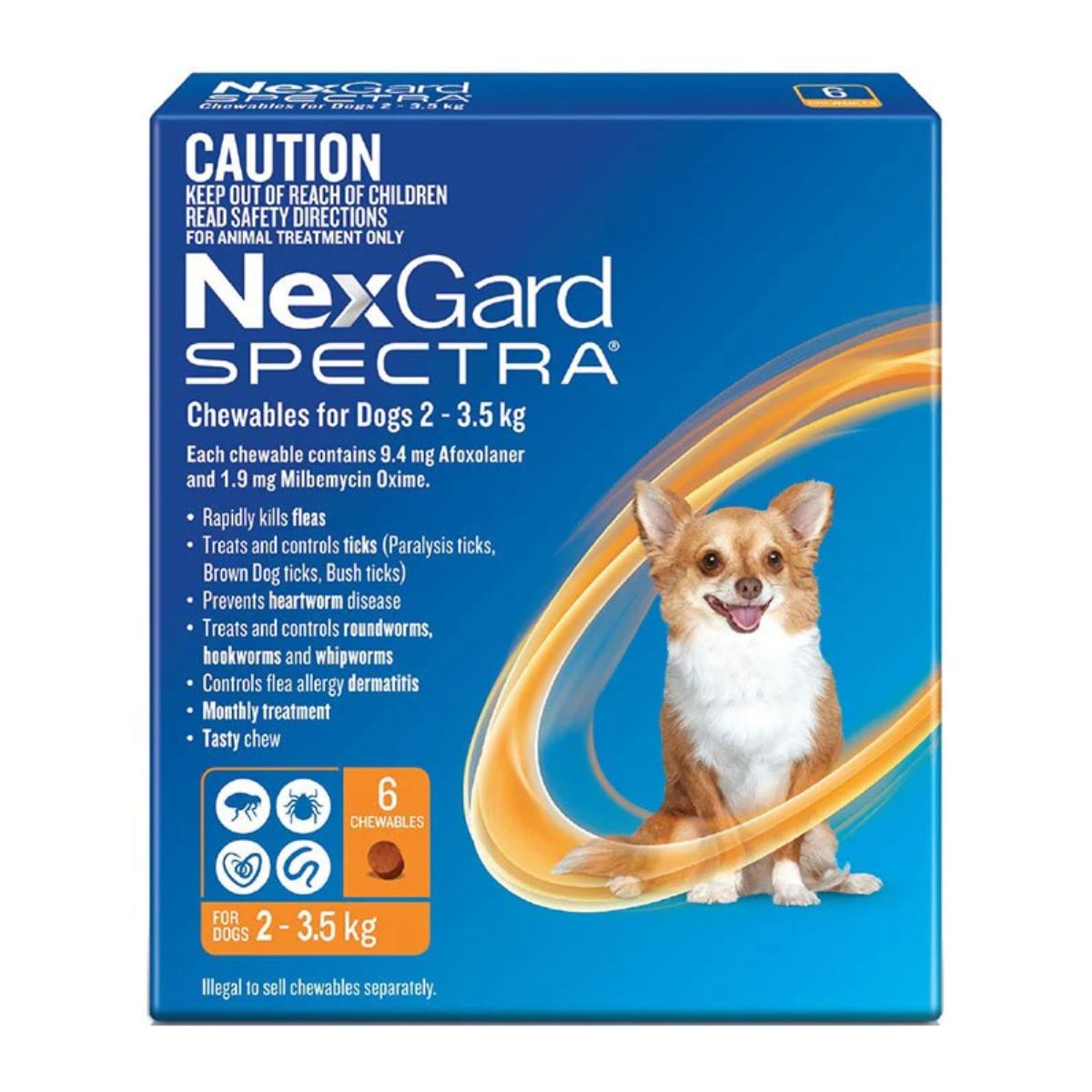 NexGard Spectra Dogs 2 3.5kg 6pk