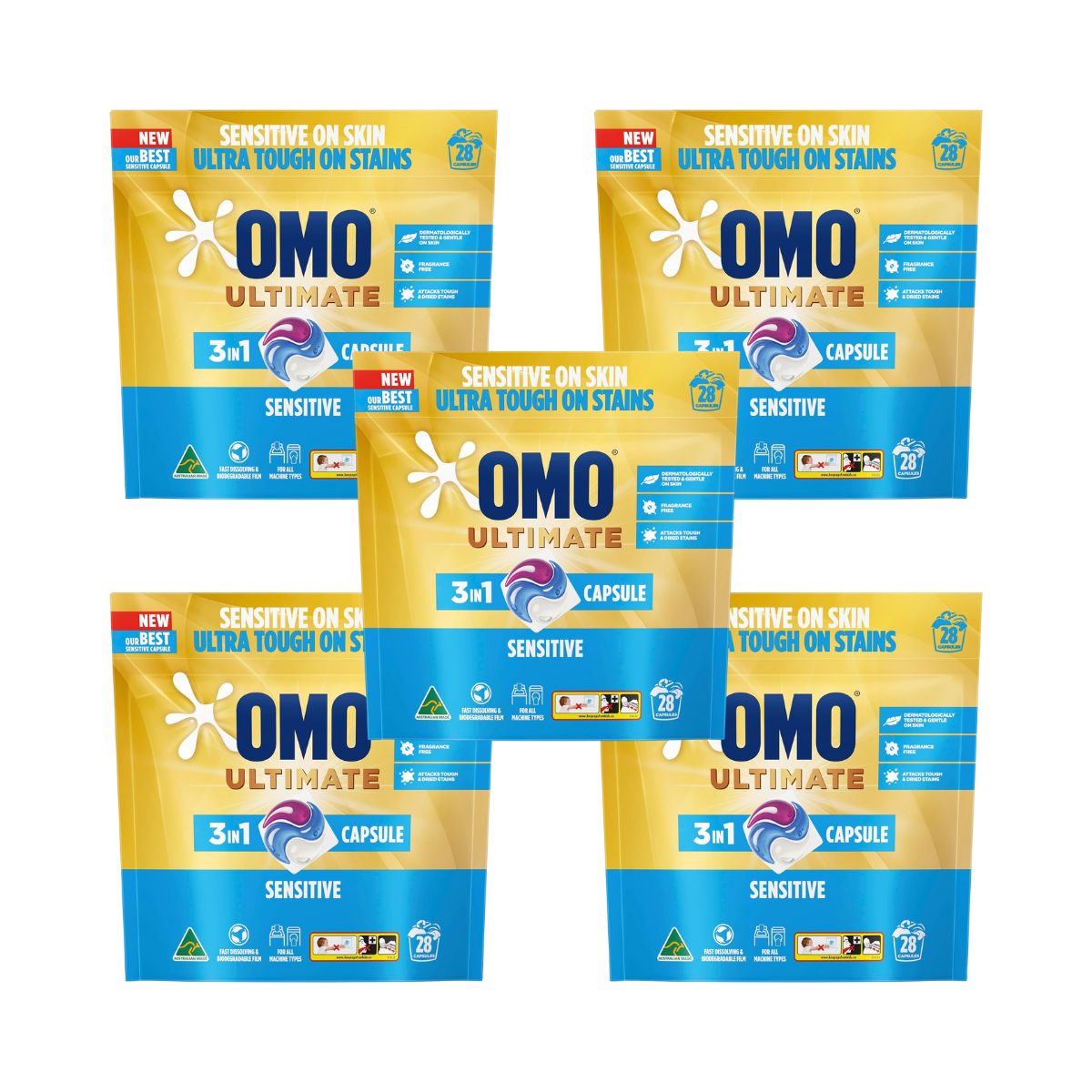 Omo Ultimate 3In1 Sensitive Laundry Capsules