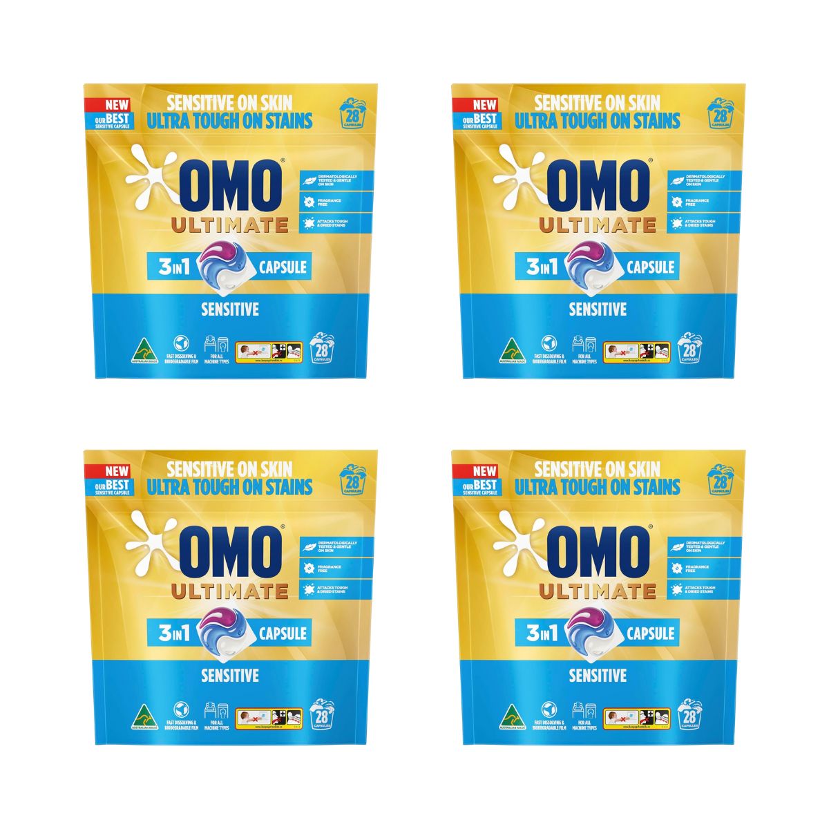 Omo Ultimate 3In1 Sensitive Laundry Capsules