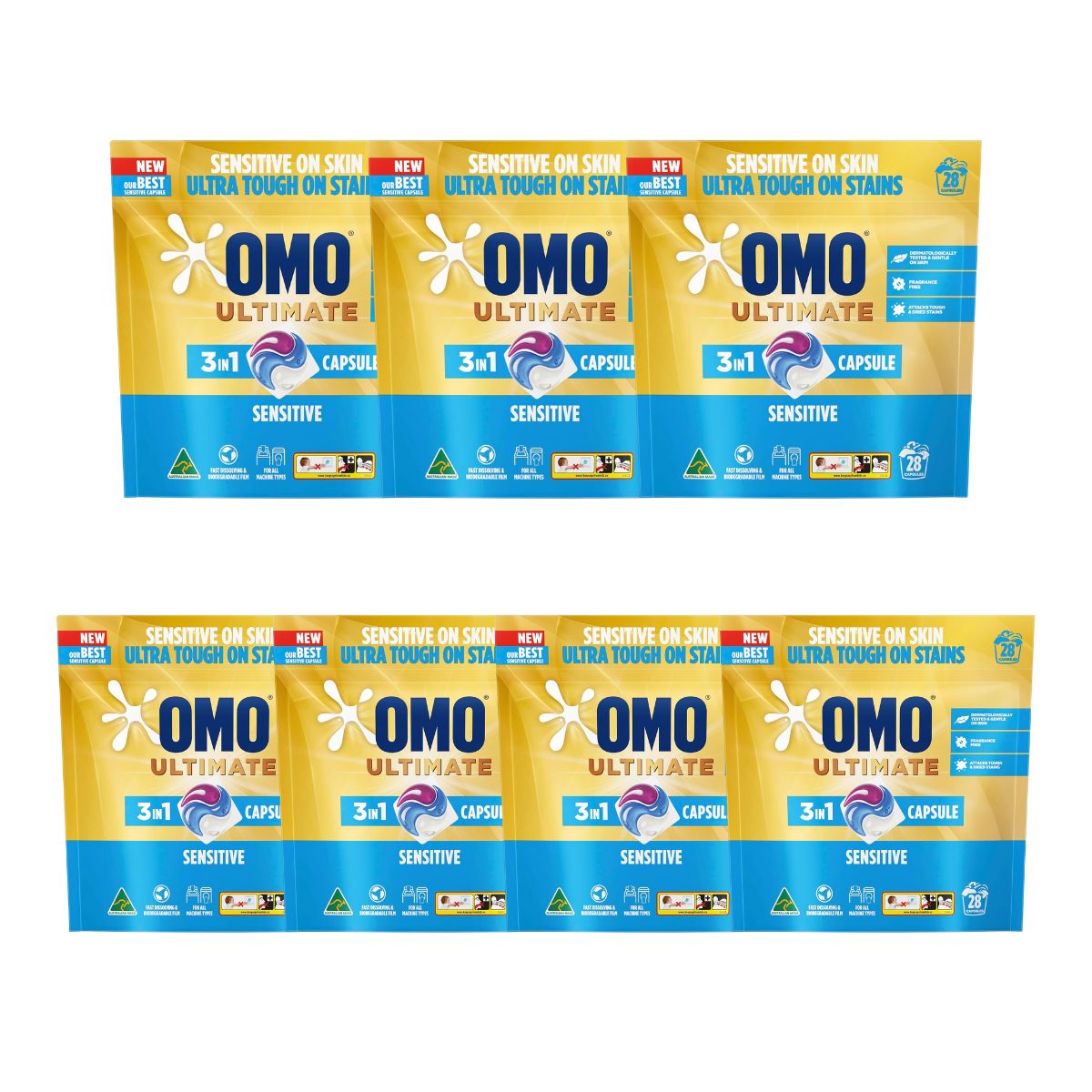 Omo Ultimate 3In1 Sensitive Laundry Capsules