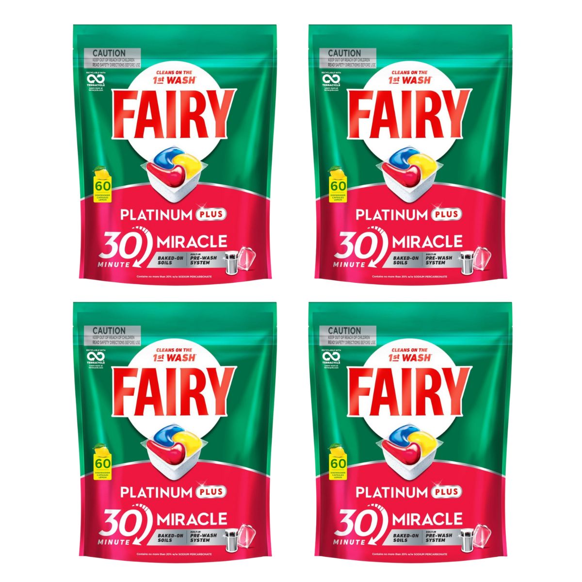 Fairy Platinum Plus X 240 Lemon Dishwasher Tablets
