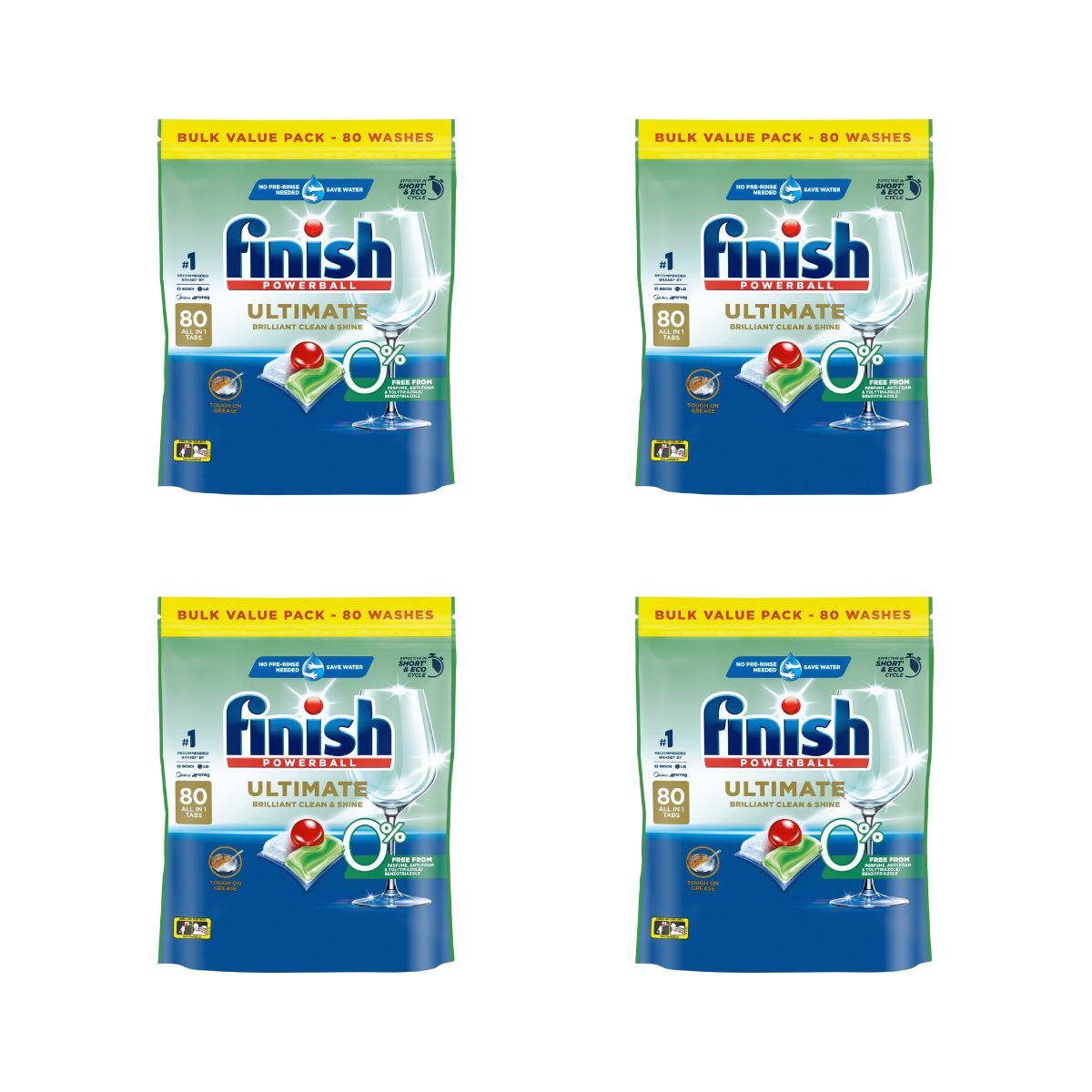 Finish Ultimate 0% Foam 320 Dishwasher Tablets