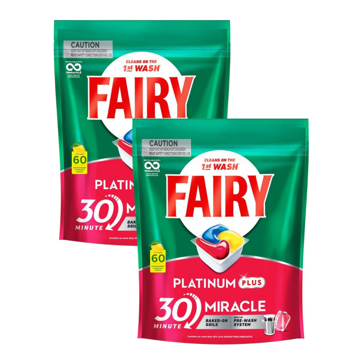 Fairy Platinum Plus X 120 Lemon Dishwasher Tablets