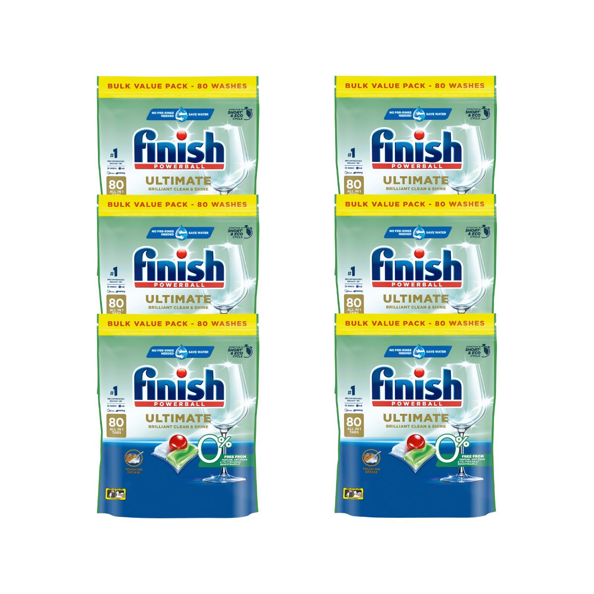 Finish Ultimate 0% Foam 480 Dishwasher Tablets
