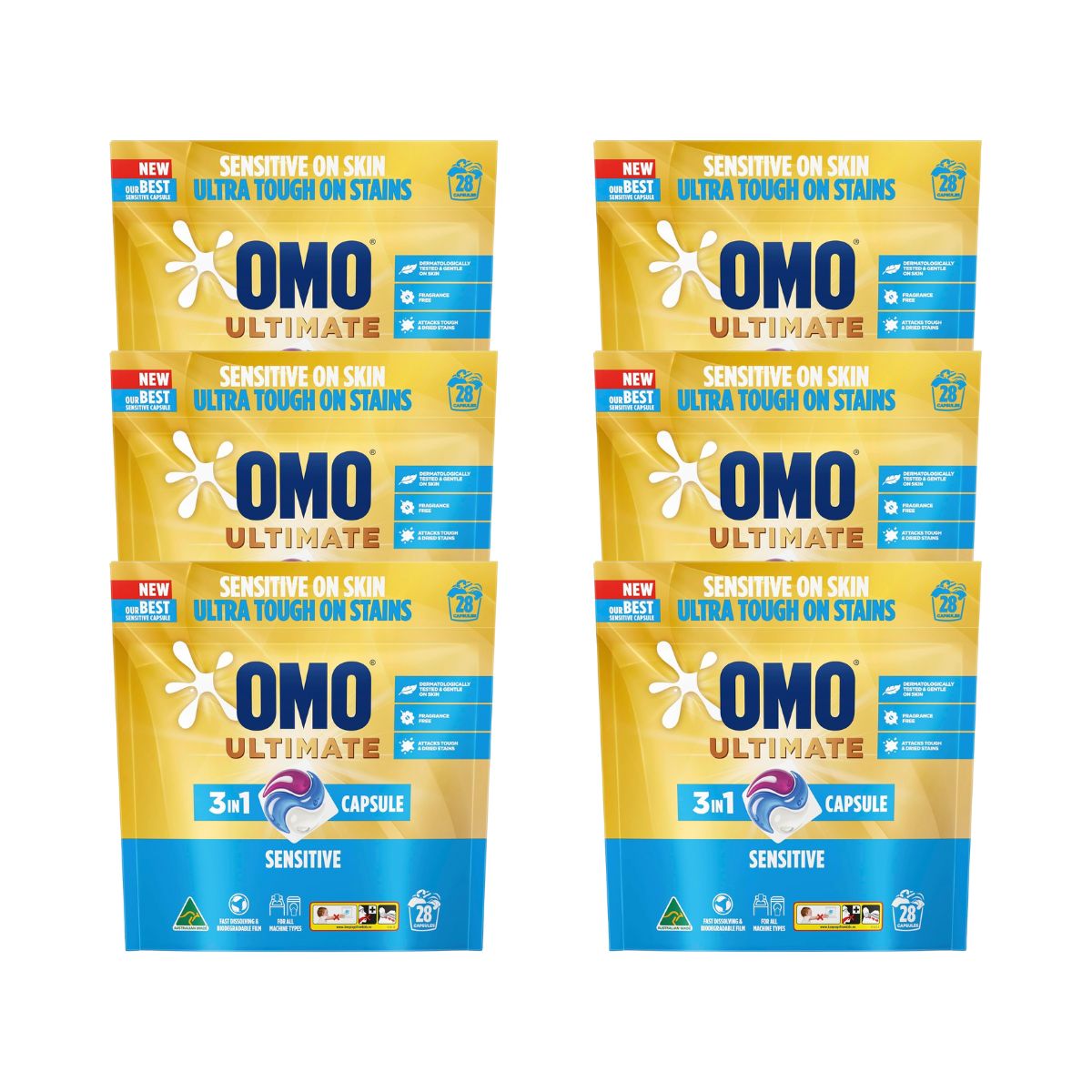 Omo Ultimate 3In1 Sensitive Laundry Capsules