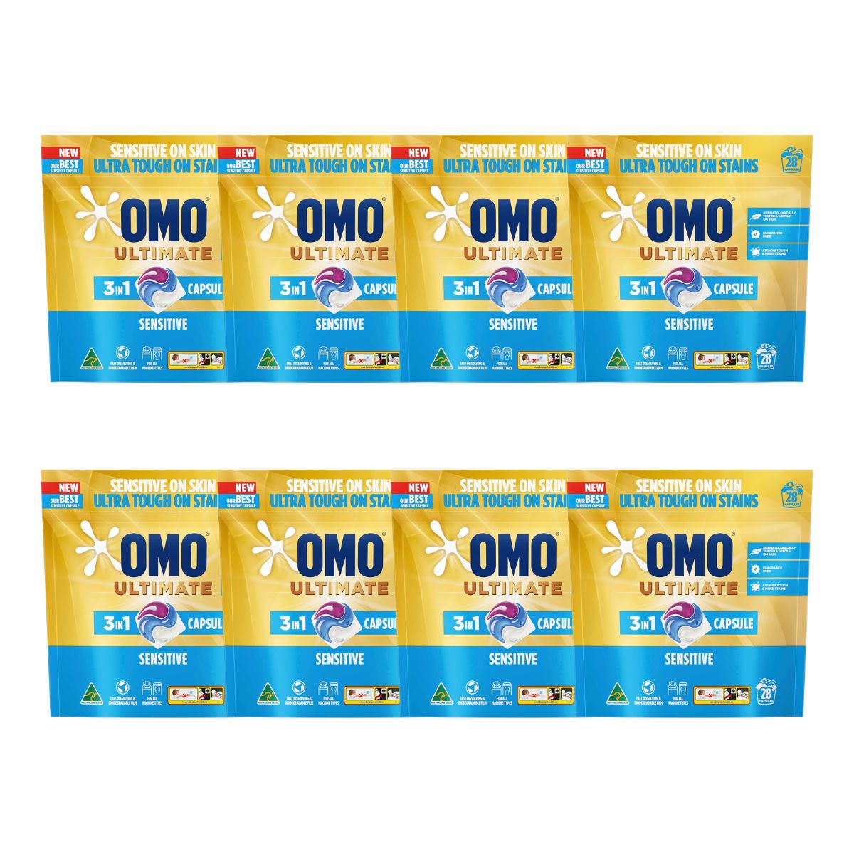 Omo Ultimate 3In1 Sensitive Laundry Capsules
