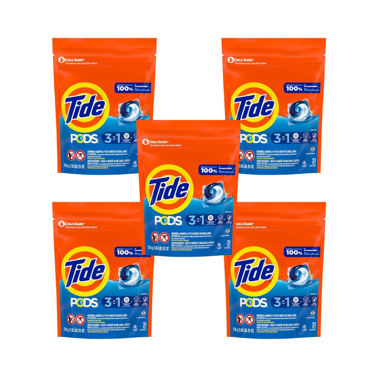 Tide 3In1 62 Clean Breeze Laundry Pods
