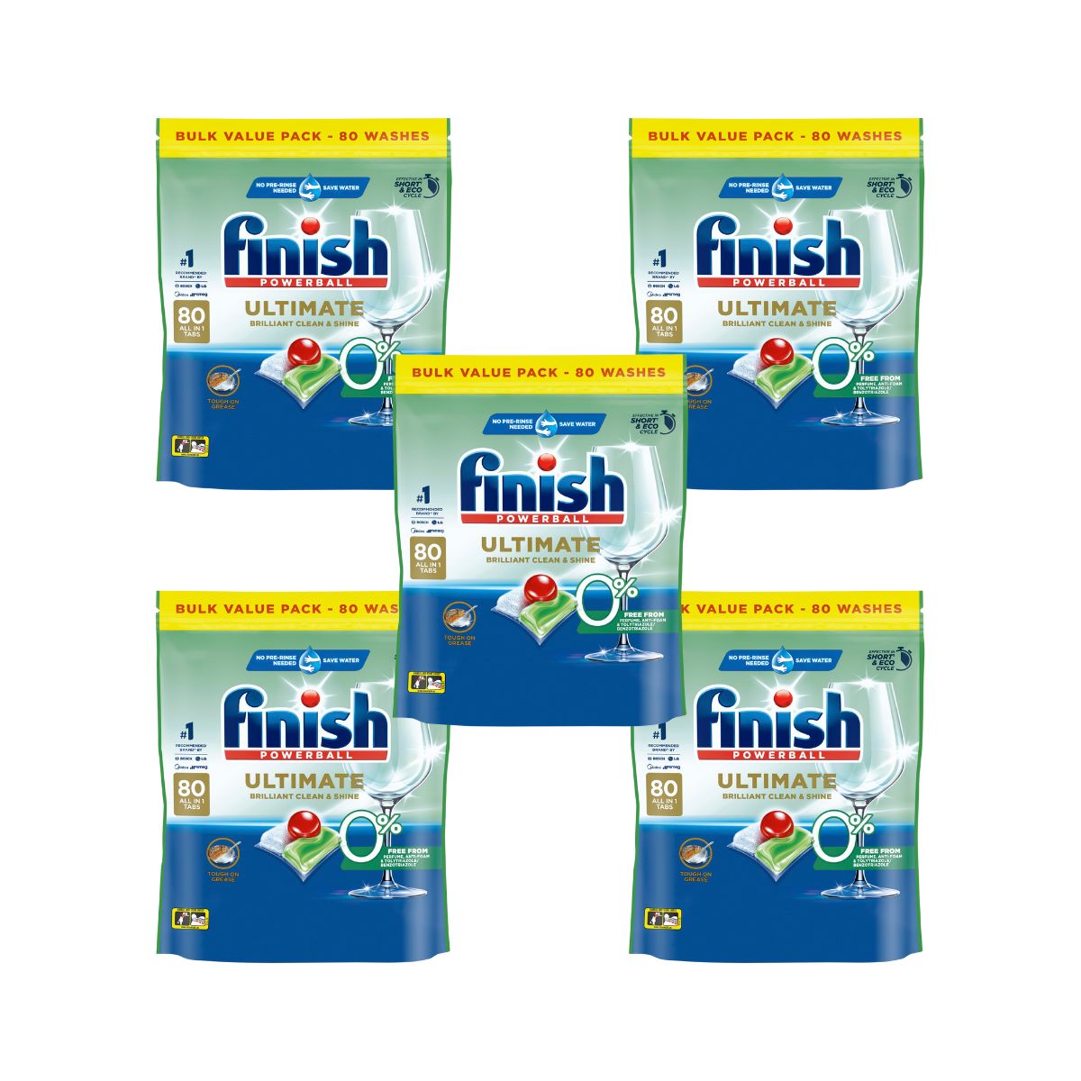 Finish Ultimate 0% Foam 400 Dishwasher Tablets