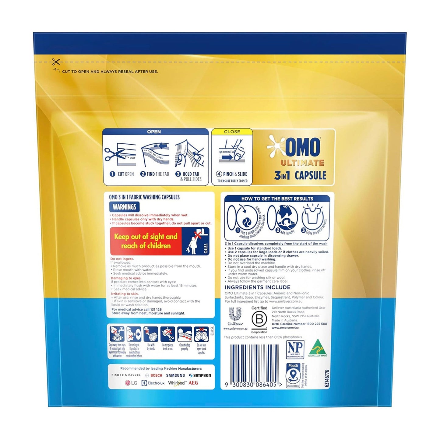Omo Ultimate 3In1 Sensitive Laundry Capsules