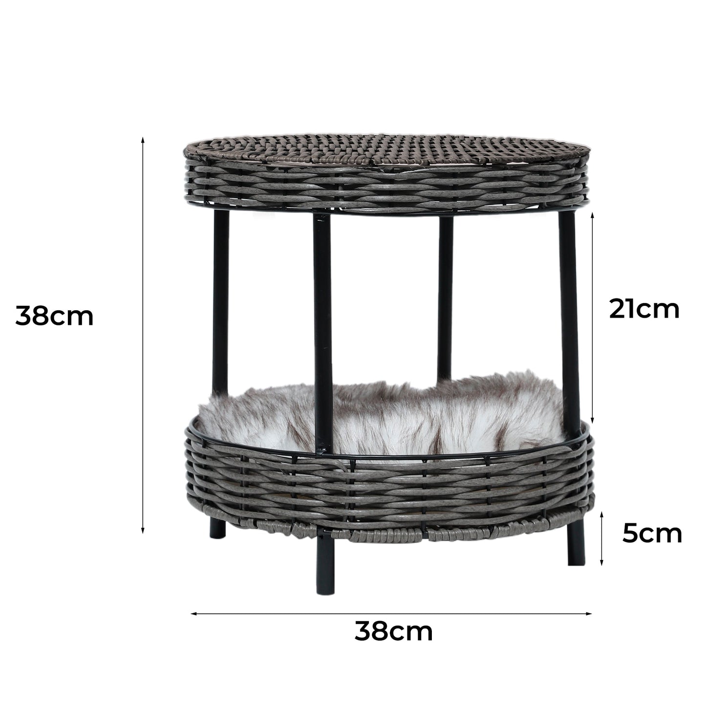 Pawz Rattan Pet Bed Elevated Raised