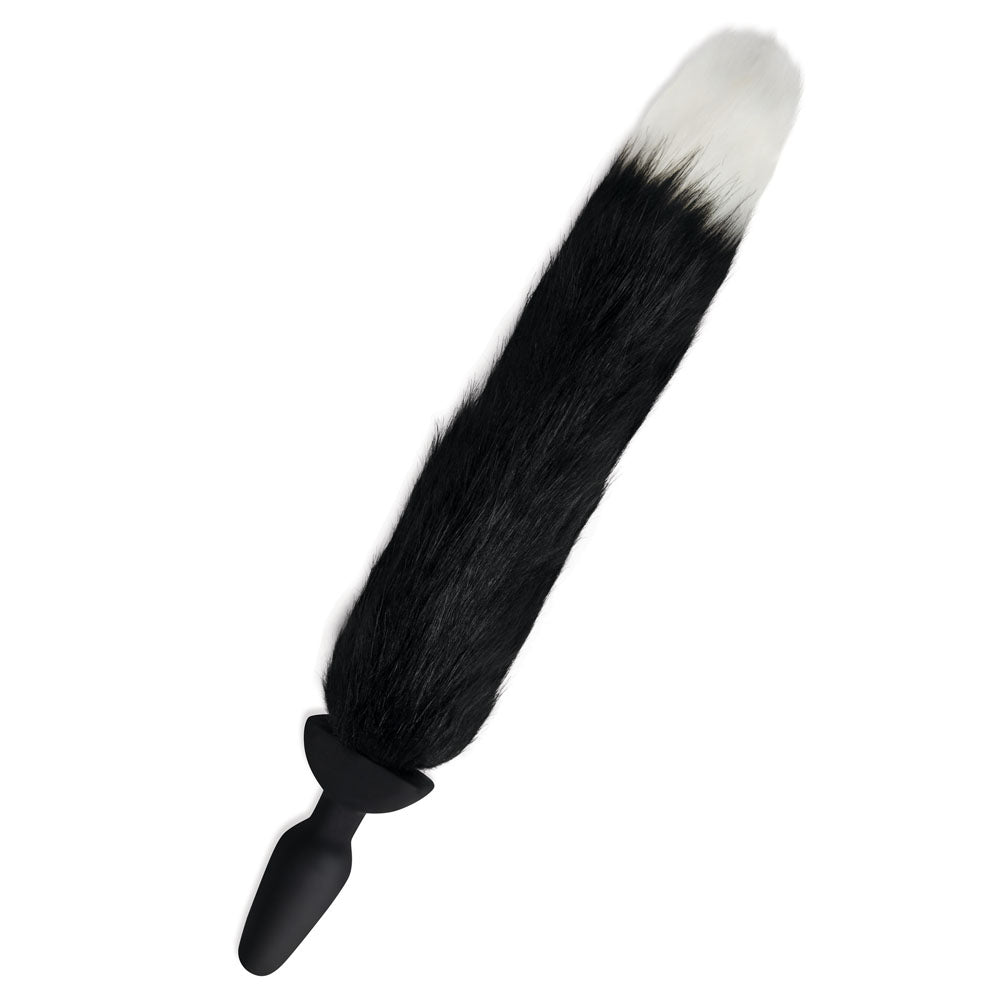 Whipsmart Furry Tales Silicone Foxtail Rechargeable Butt Plug - Black 9.5 Cm Vibrating With Tail & Remote Control