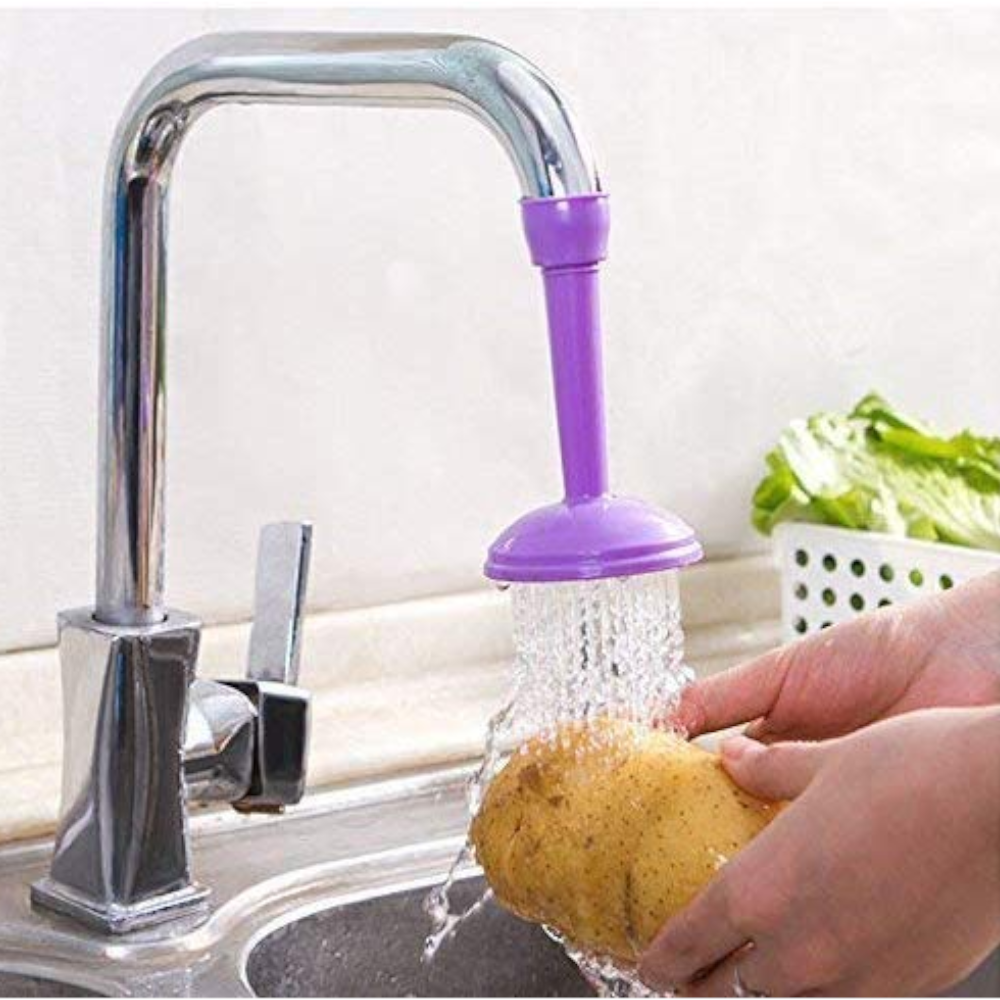 Water Tap Extension Swivel Long Purple High Elastic Sink Kitchen Bathroom Accessories Faucet Extender