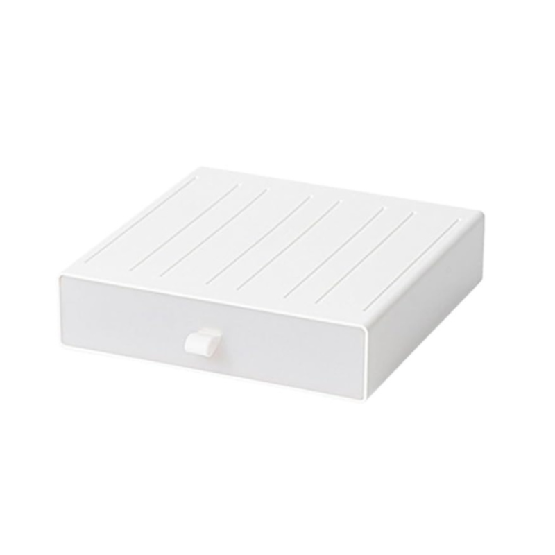 Storage Box White 20X20x5cm Desktop Stackable Drawer Type Organizer
