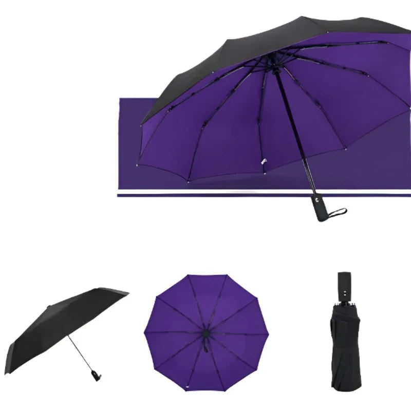 Windproof Double Layer Resistant Umbrella Fully Automatic Rain Men Women 10K Strong Luxury Business Male Large Umbrellas