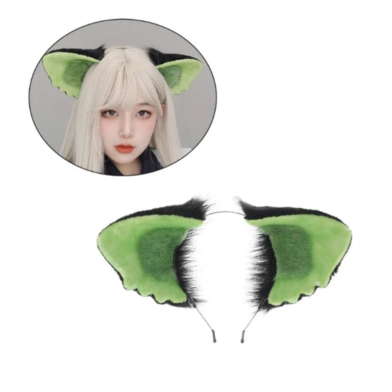 Women Girls Cartoon Fox Ears Shaped Headband Plush Hair Hoop Cosplay Accessories