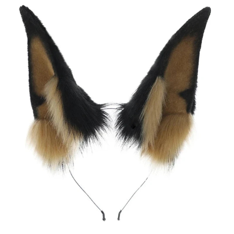 Women Girls Cartoon Fox Ears Shaped Headband Plush Hair Hoop Cosplay Accessories