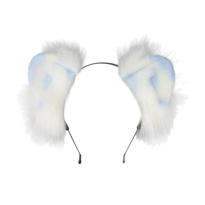 Women Girls Cartoon Fox Ears Shaped Headband Plush Hair Hoop Cosplay Accessories
