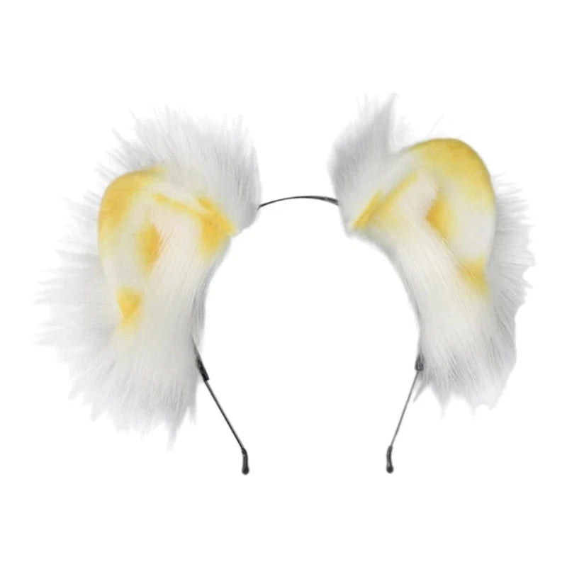 Women Girls Cartoon Fox Ears Shaped Headband Plush Hair Hoop Cosplay Accessories