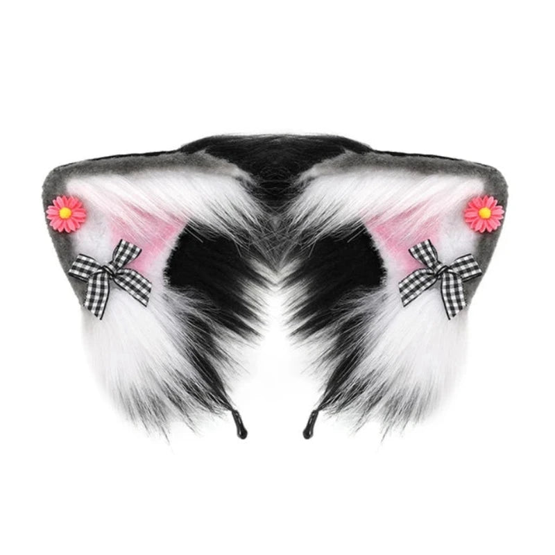 Women Girls Cartoon Fox Ears Shaped Headband Plush Hair Hoop Cosplay Accessories