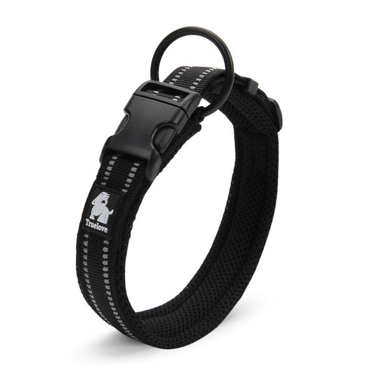 True Love Heavy Duty Reflective Dog Collar Black 3Xl