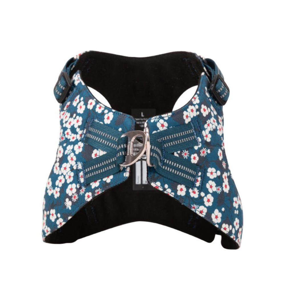 True Love Floral Doggy Harness - Blue 2Xs