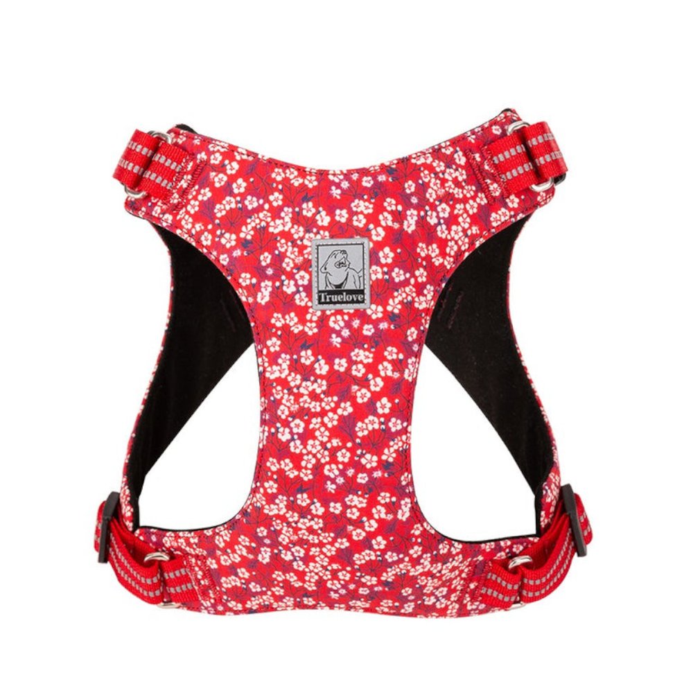 True Love Floral Doggy Harness - Red 3Xs