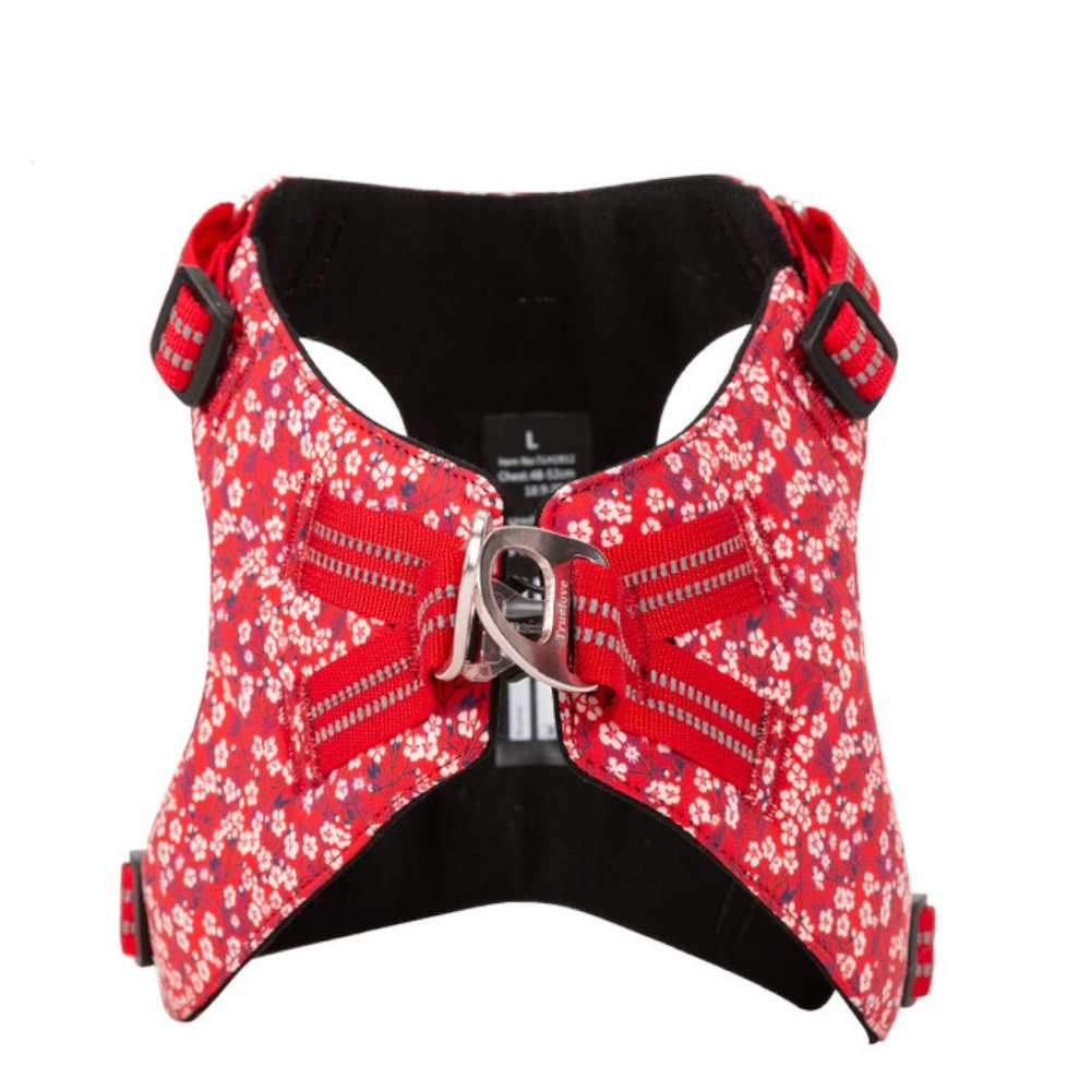True Love Floral Doggy Harness - Red 3Xs