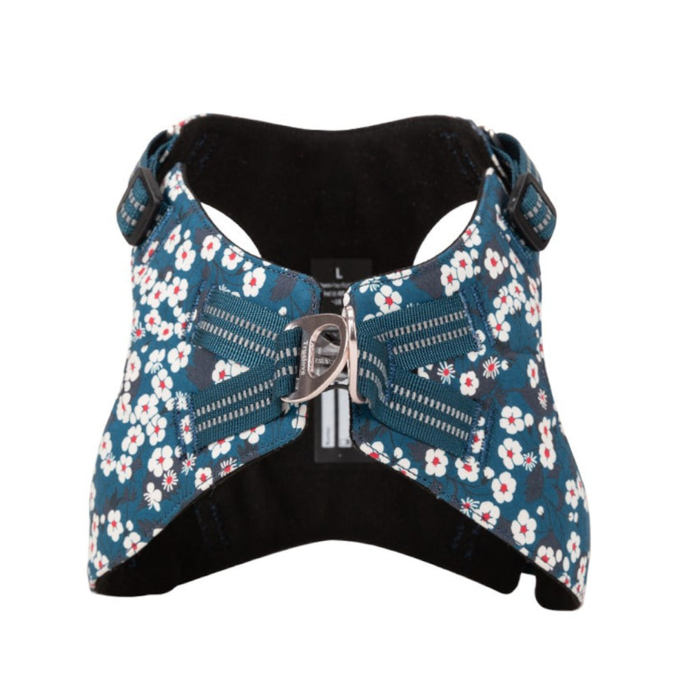 True Love Floral Doggy Harness Blue S