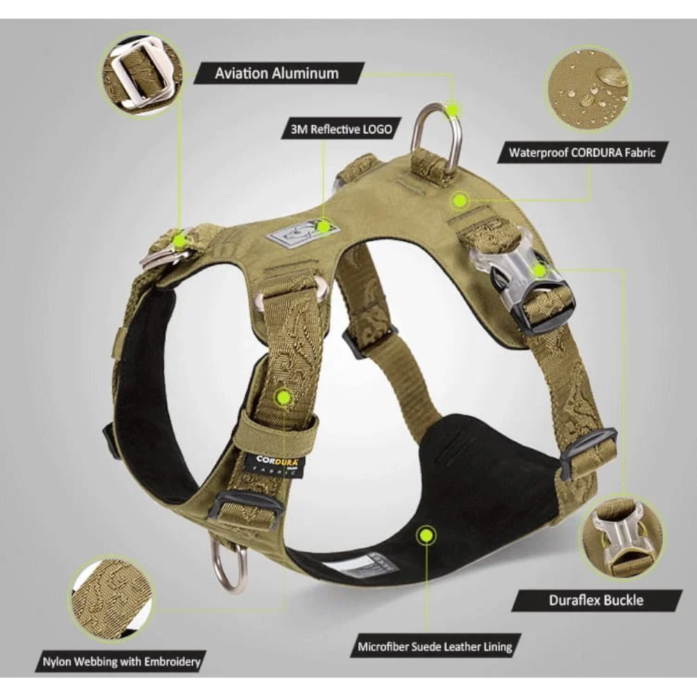 True Love Lightweight Dog Harness Green