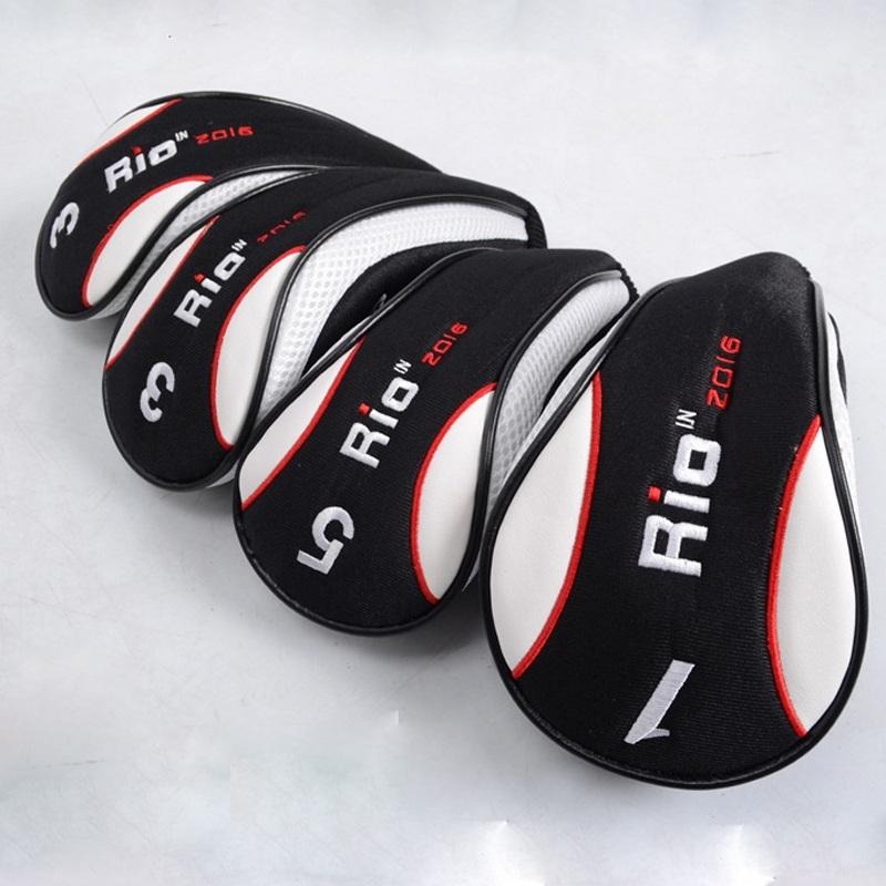 Black Red Wood Golf Head Cover Pusher Set Rod