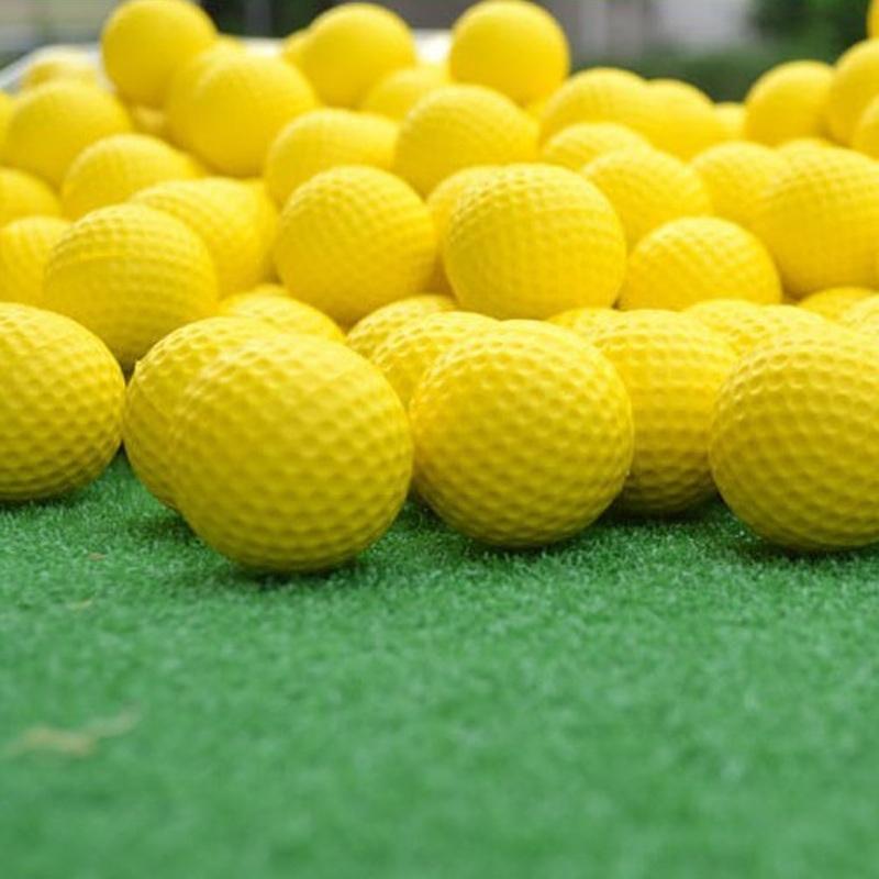 Set Of Ten Indoor Golf Balls Made From Synthetic Rubber For Training Use