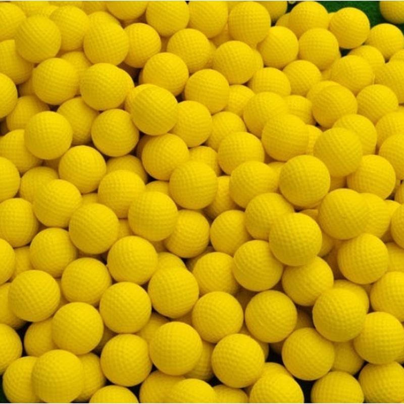 Set Of Ten Indoor Golf Balls Made From Synthetic Rubber For Training Use