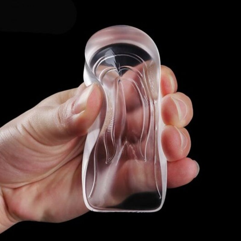 Pair Of Men Women Thick Thin Transparent Gel Heighten Insole Man 1Cm