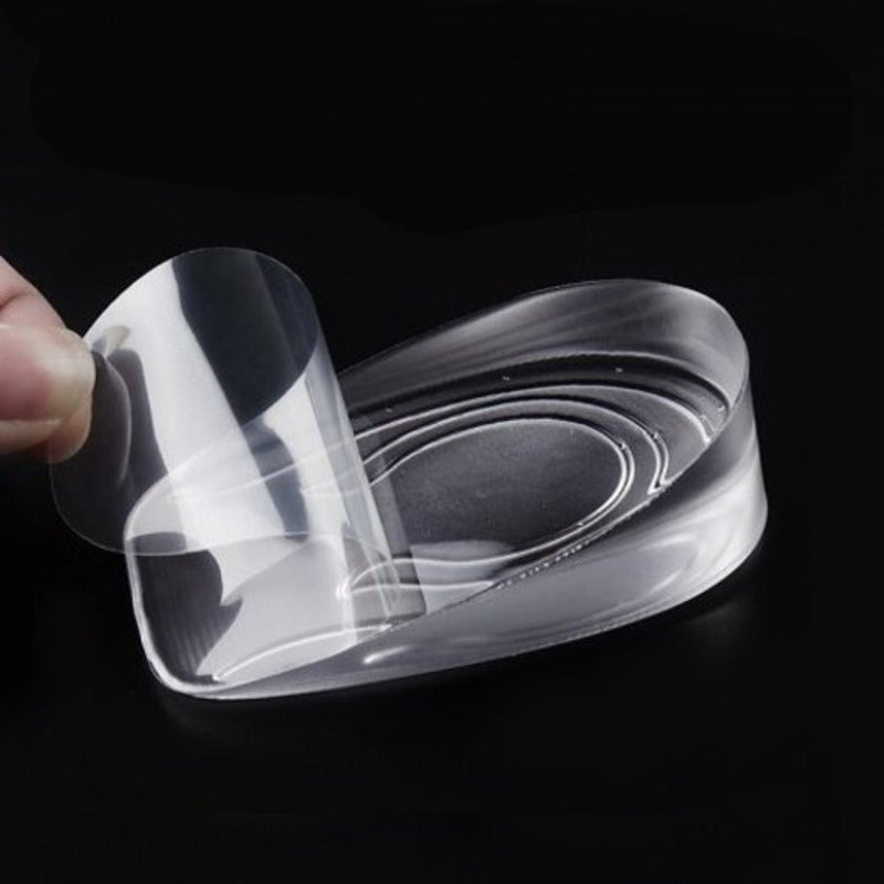 Pair Of Men Women Thick Thin Transparent Gel Heighten Insole Man 1Cm