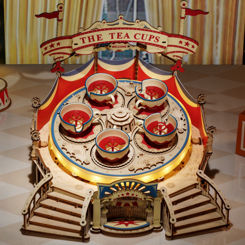 Rokr Tilt Whirl The Tea Cup Amusement Park Series Building Toy Birthday