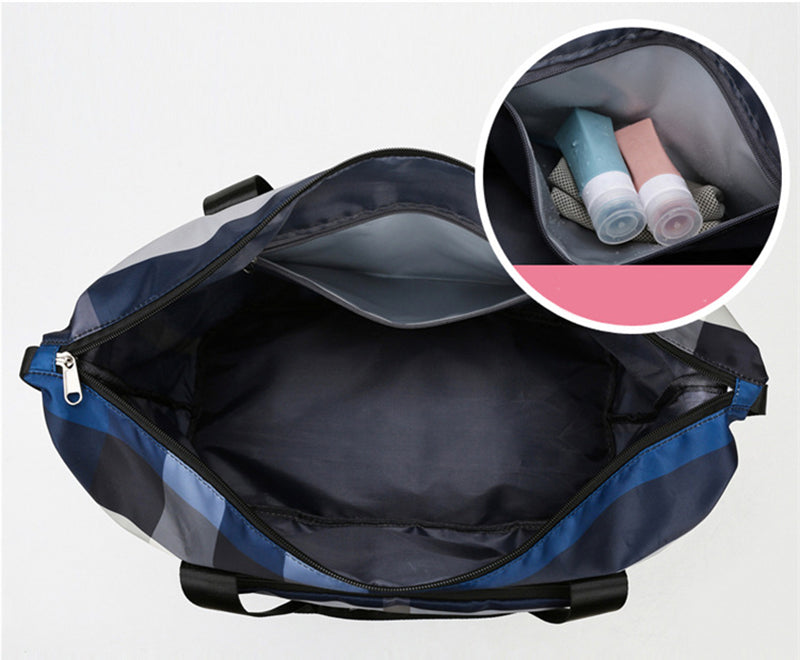 Foldable Travel Duffel Bag Fitness Gym Waterproof Dry And Wet Separation Sports