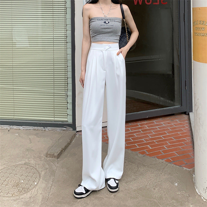 Womens New High Waist Loose Drape Suit Wide Leg Pants Product Information Size
