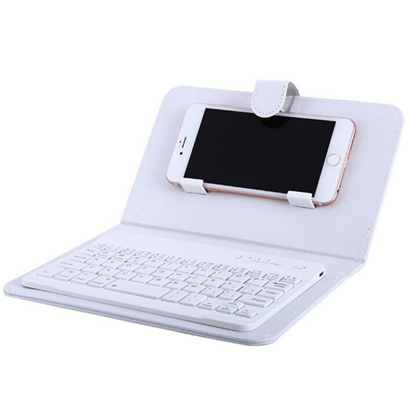 Pu Leather Wireless Bluetooth Keyboard Phone Case