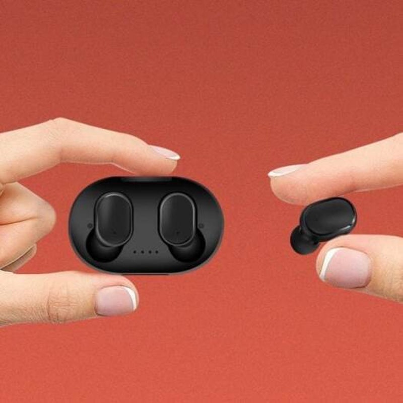 A6s Wireless Sports Stereo In Ear Bluetooth Earbud Black