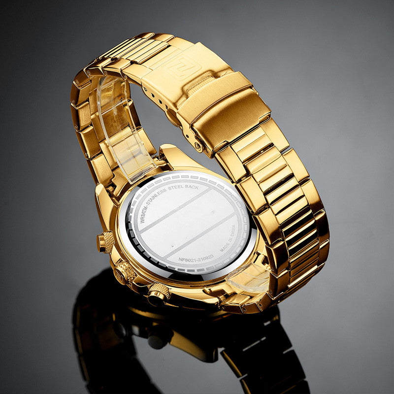 Veile Studios Mens Fashion Sports Waterproof Multifunctional Large Dial Quartz Watch Stylish