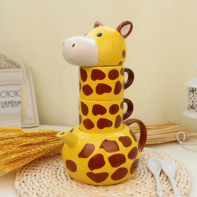Creative Ceramic Giraffe Mug Set For Homeware Kitchenware Collectables