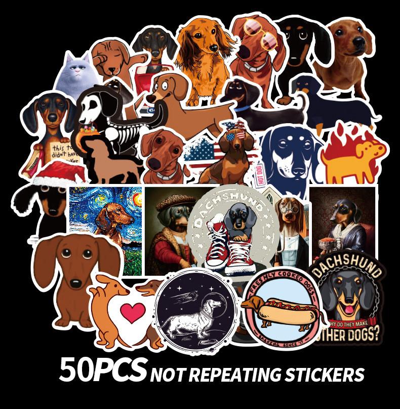 Pack Of 50 Dachshund Dog Stickers