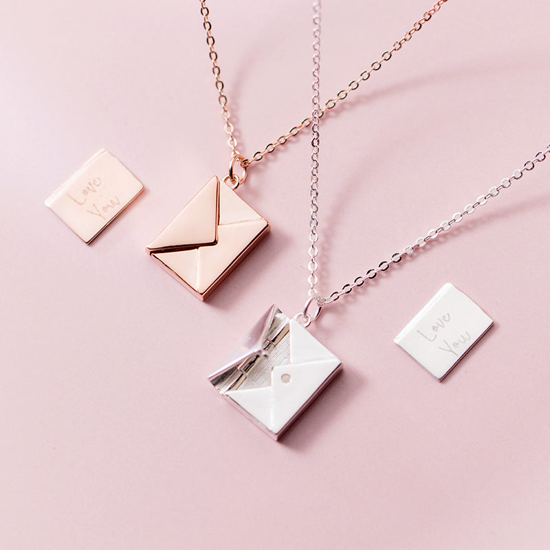 Veile Studios Love Letter Pendant Romantic Necklace Women Jewellery